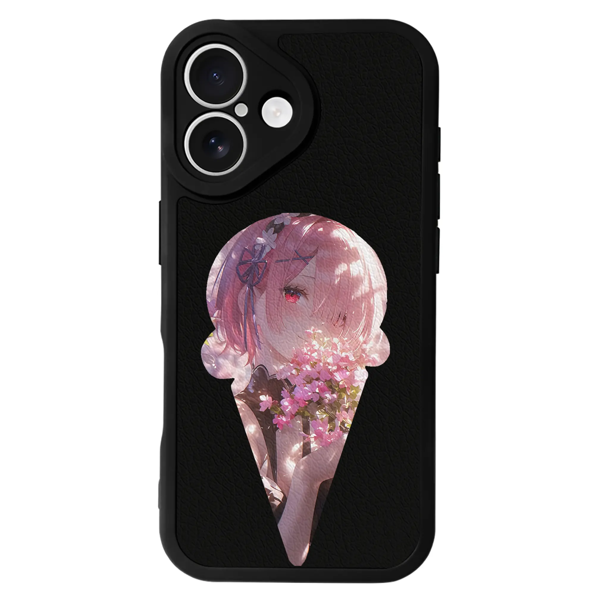 リゼロ グッズ ラム - IPhone 16シリーズ対応 ・ シリコンスマホケース ・ レザー調 ・ 高精度フィット ・ 耐衝撃 ・ ワイヤレス充電対応 ・ 精密カット